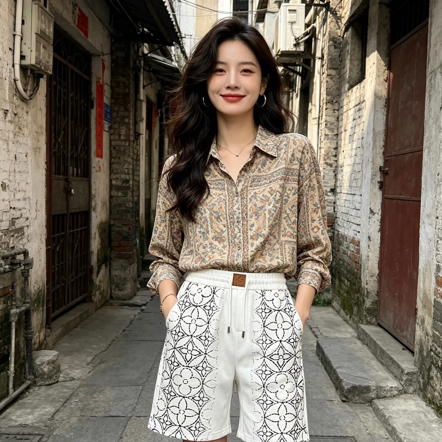 Louis Vuitton/Louis Vuitton 26ss mottled presbyopic print shorts